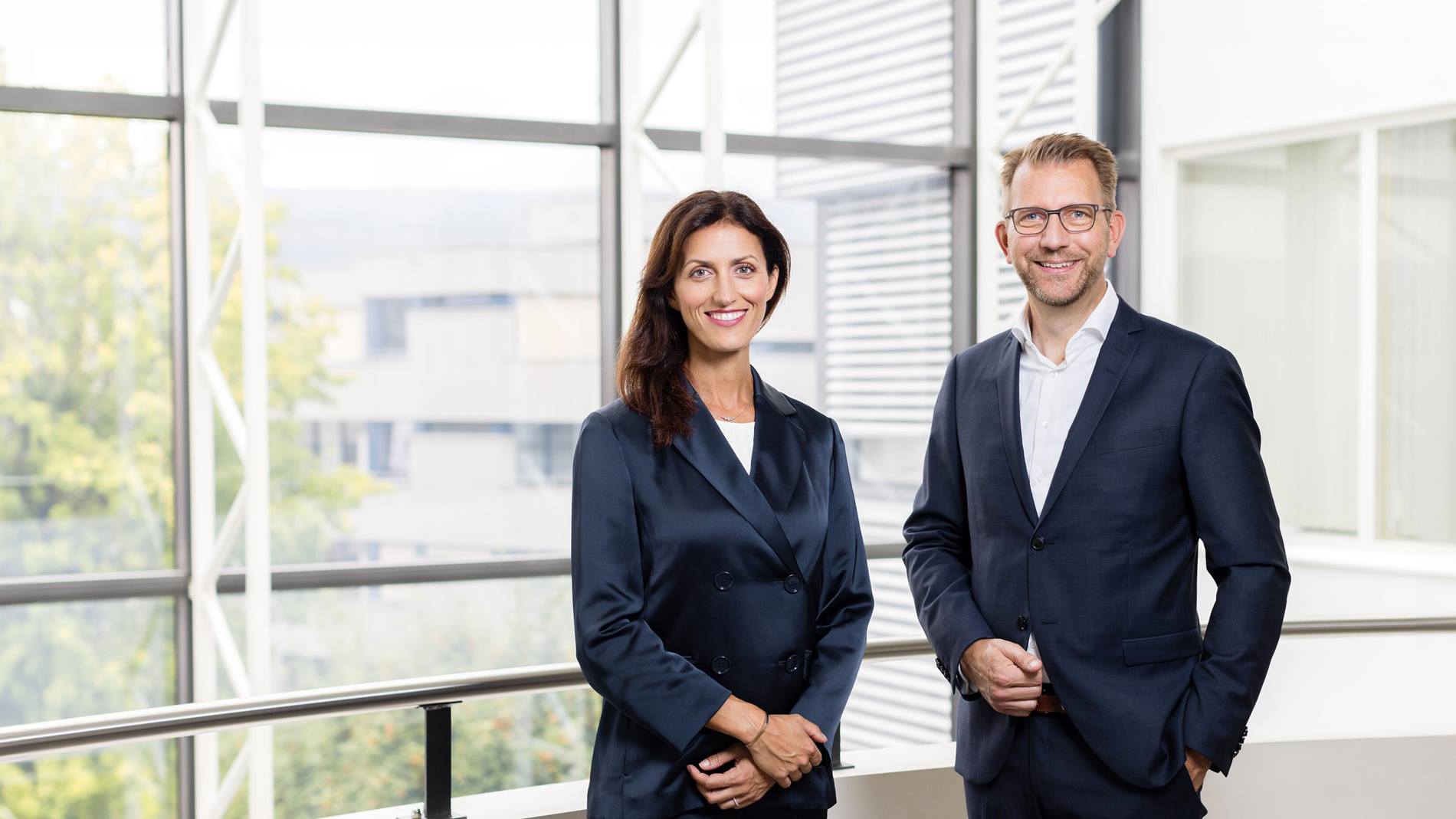 Swisslog CEO Jens Schmale and Swisslog CEO EMEA Giulia Colombi