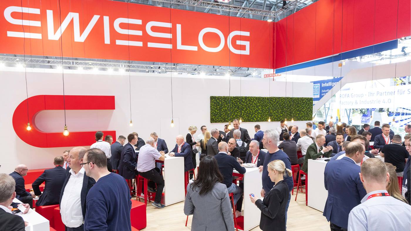 Swisslog logistics automation booth at LogiMAT