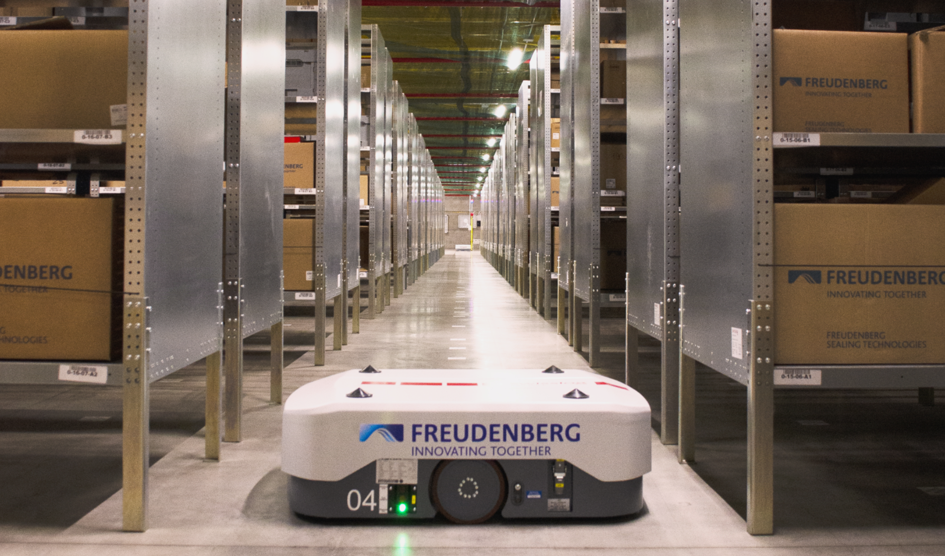 CarryPick robot within warehouse and racking