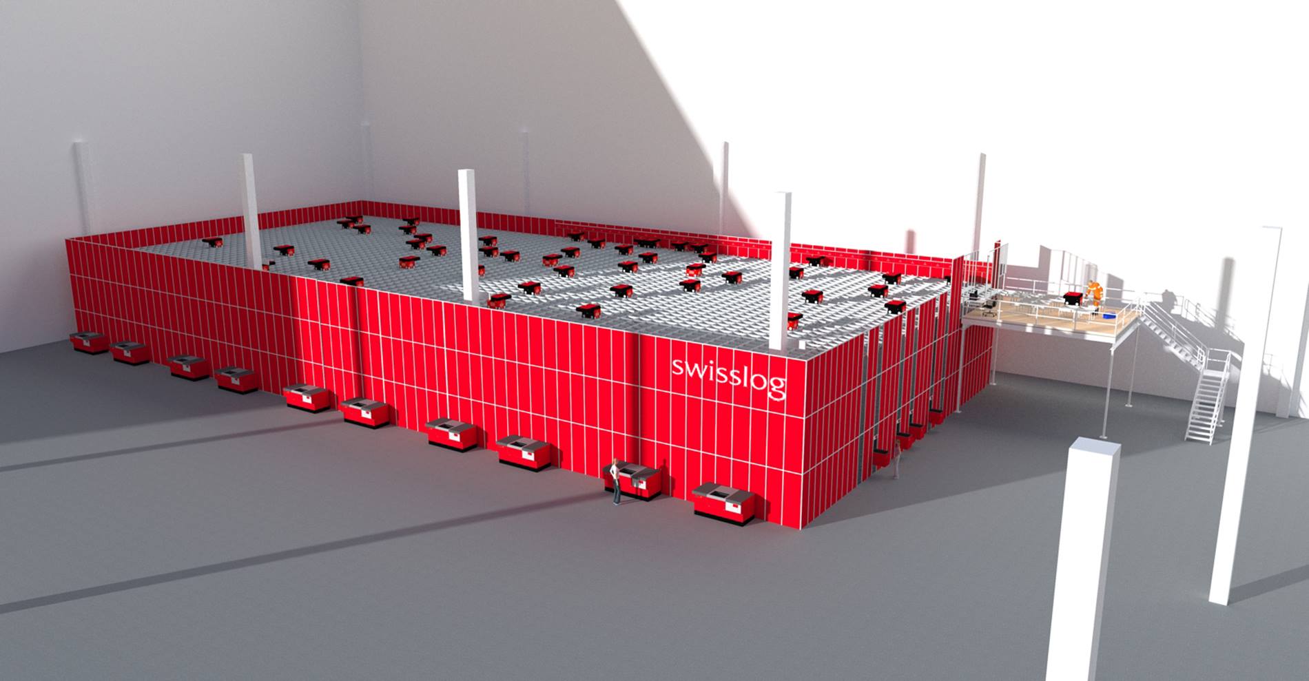 Rendering of Prime Cargo AutoStore by Swisslog