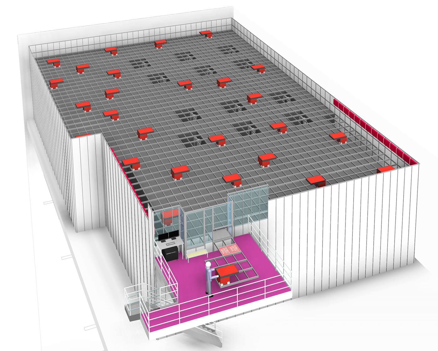 Rendering of Swisslog Reference Lehner Versand AutoStore