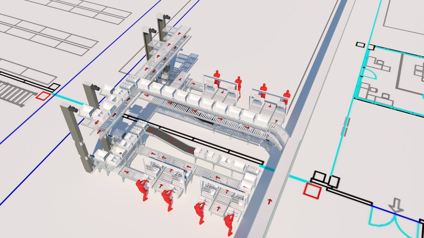 Swisslog Reference Sonepar 3D rendering AutoStore Italy