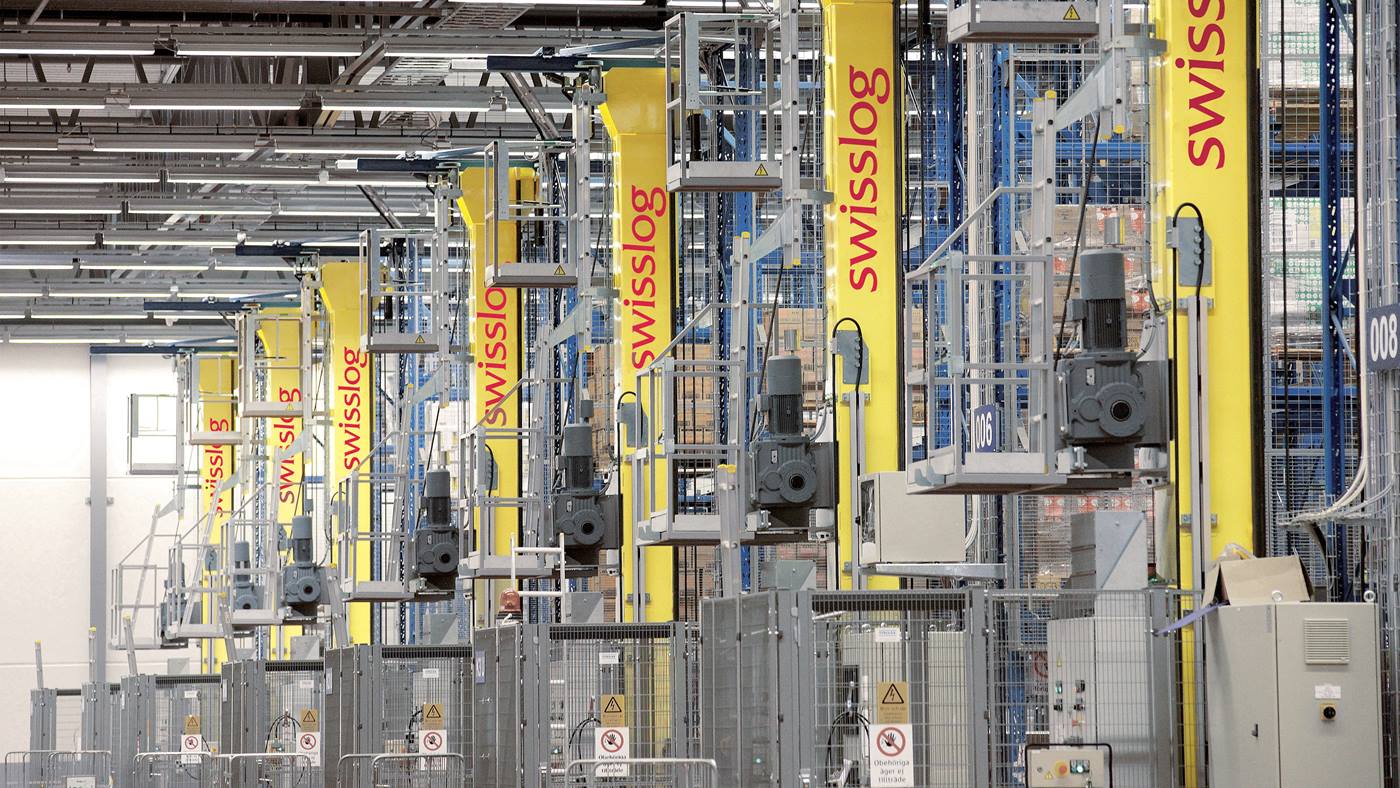 Swisslog Vectura stacker cranes at Arla Foods