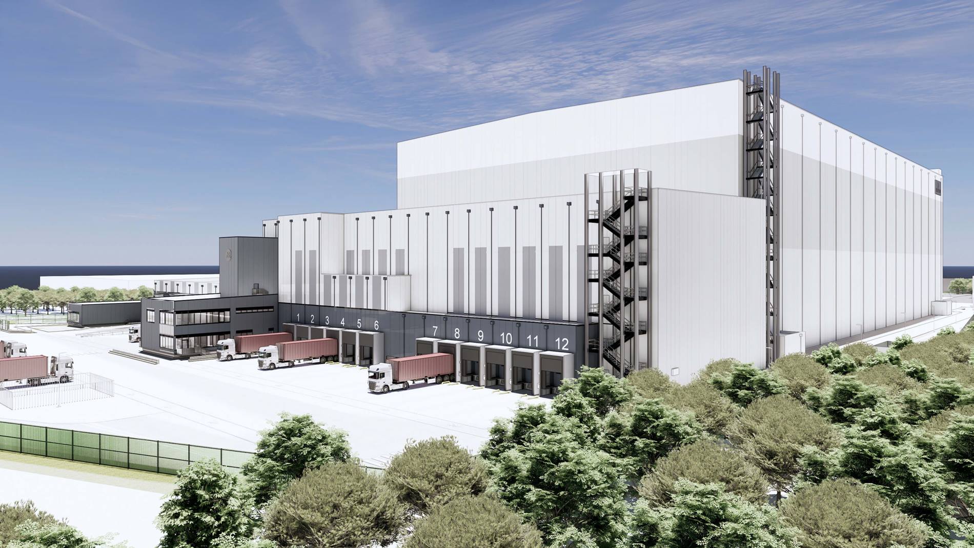 Frozen High Bay Warehouse rendering for Magnavale