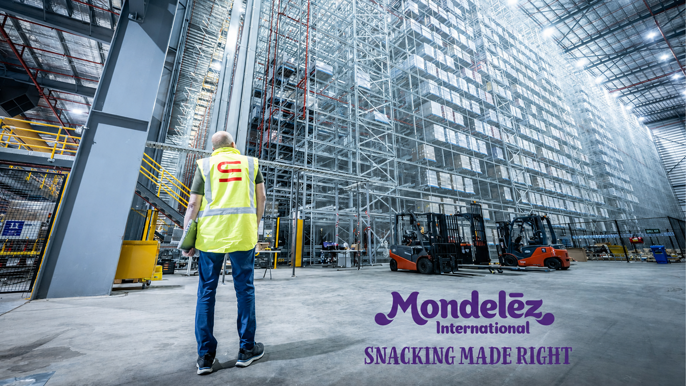 Swisslog technician at automated Mondelez warehouse in Truganina, Victoria