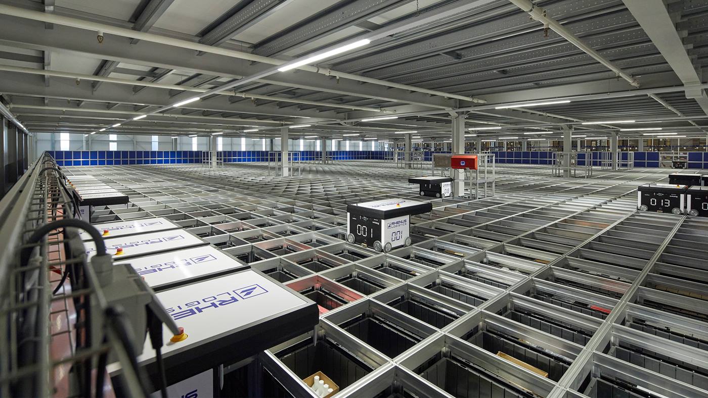 Swisslog AutoStore small part system is used at Rhenus Contract Logistics