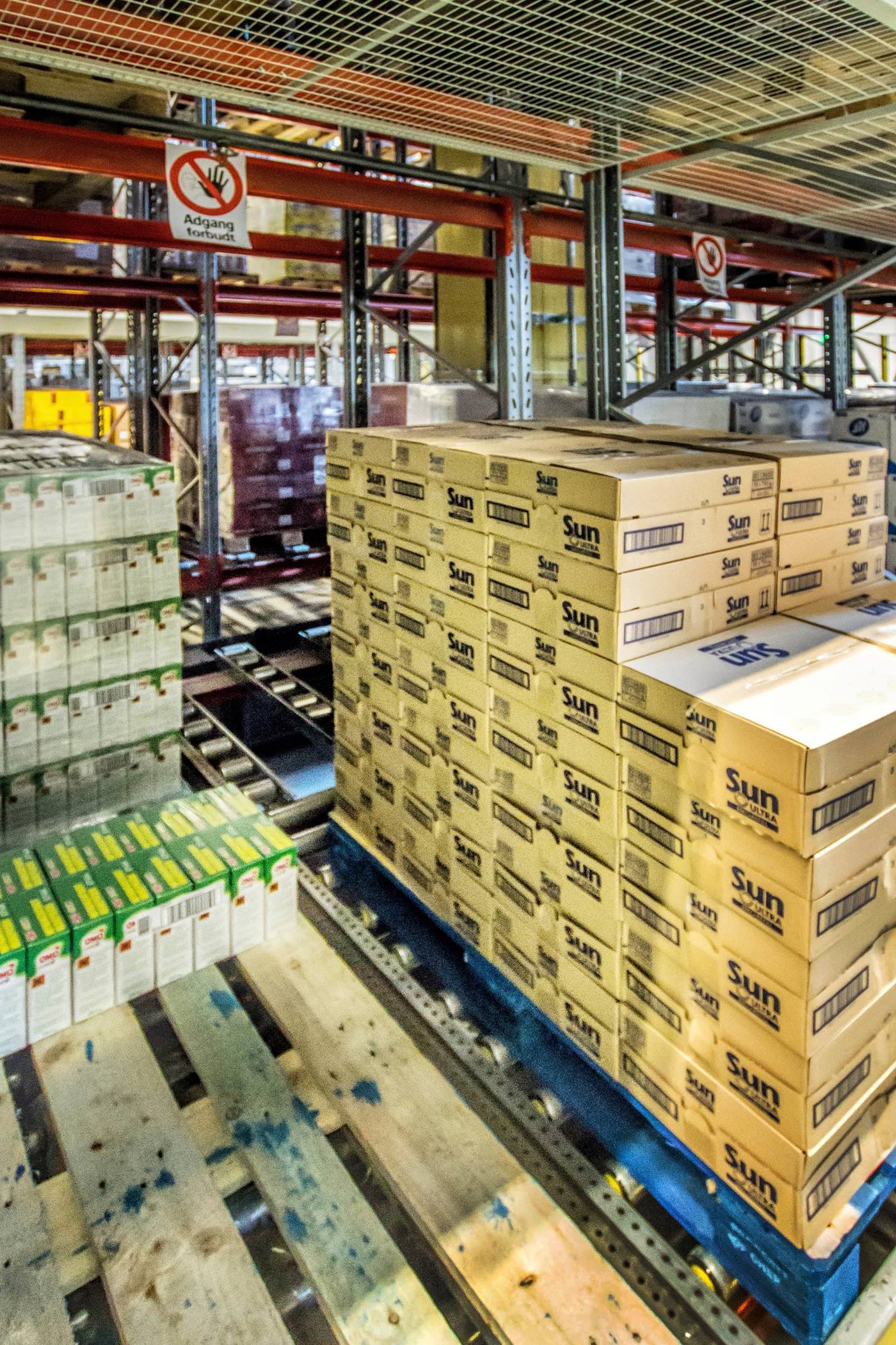 ASKO’s automated distribution center picking aisles