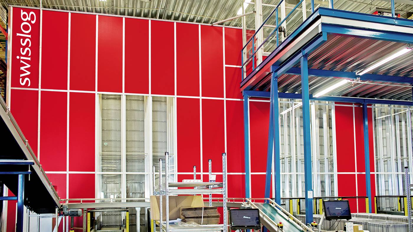 AutoStore automated storage system and QuickMove conveyor system for efficient replenishment