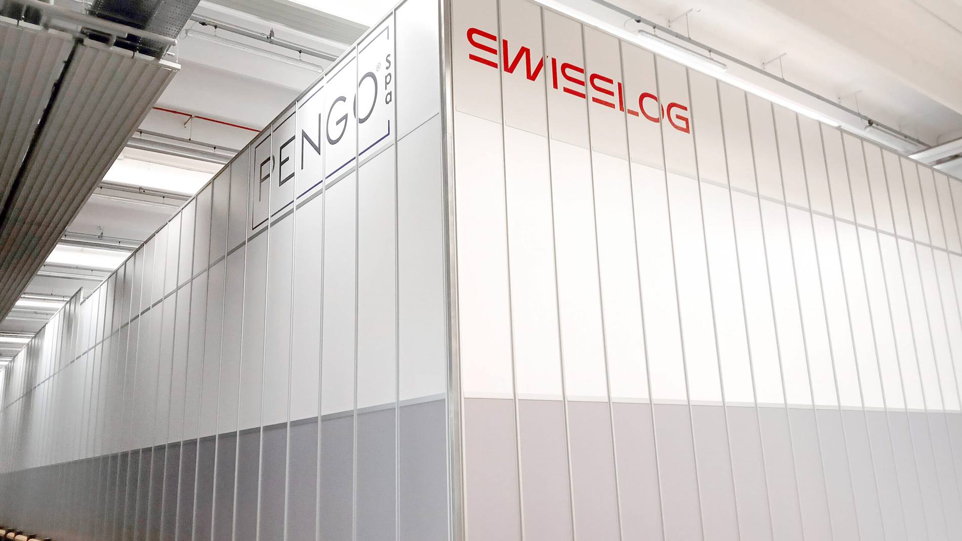 Outside view of the Swisslog AutoStore grid at Pengo