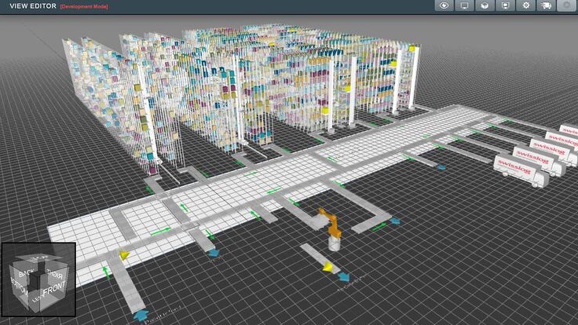 3D-Lagervisualisierung in Echtzeit mit Swisslog SynQ Cockpit