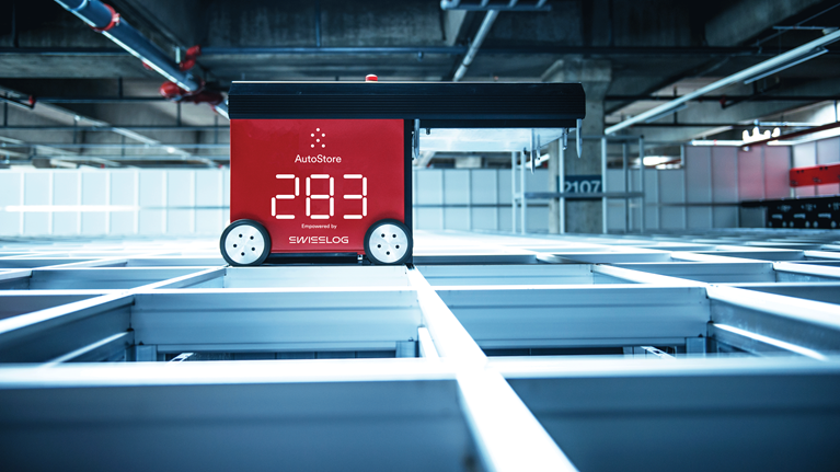 The AutoStore system with the Red Line robot is a leading ASRS system