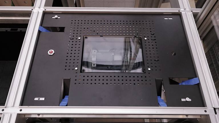 The AutoStore sensor cleaning station is a Swisslog development